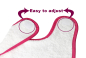 Preview: Bib white, pink border, size: 30x40 cm by Betz